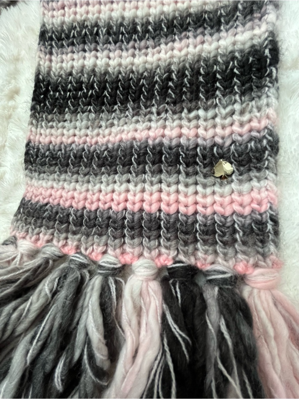 Kate Spade Striped Knit Scarf - Picture 3 of 5